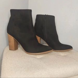 Ankle Black Suede Boots